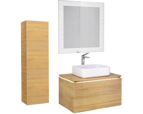 Тумба под раковину Jorno Karat 80 Kar.01.80/P/BuL подвесная Бук светлый