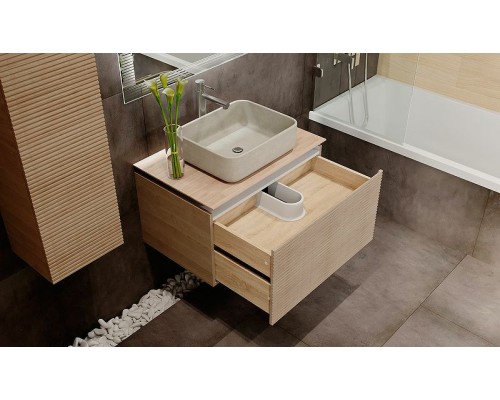 Тумба под раковину Jorno Karat 80 Kar.01.80/P/BuL подвесная Бук светлый