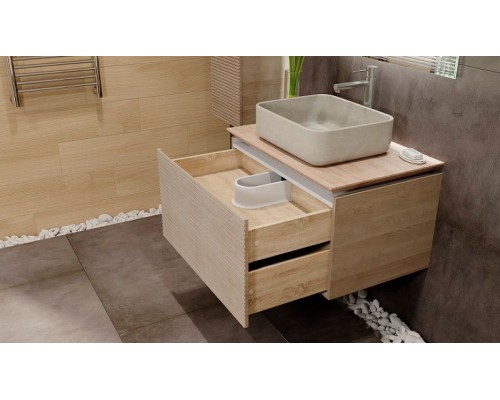 Тумба под раковину Jorno Karat 80 Kar.01.80/P/BuL подвесная Бук светлый