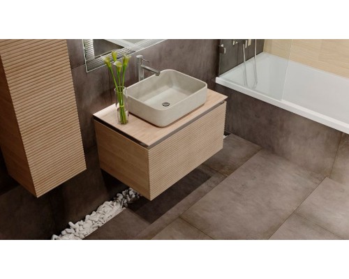 Тумба под раковину Jorno Karat 80 Kar.01.80/P/BuL подвесная Бук светлый