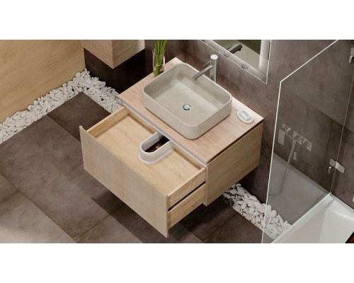 Тумба под раковину Jorno Karat 80 Kar.01.80/P/BuL подвесная Бук светлый