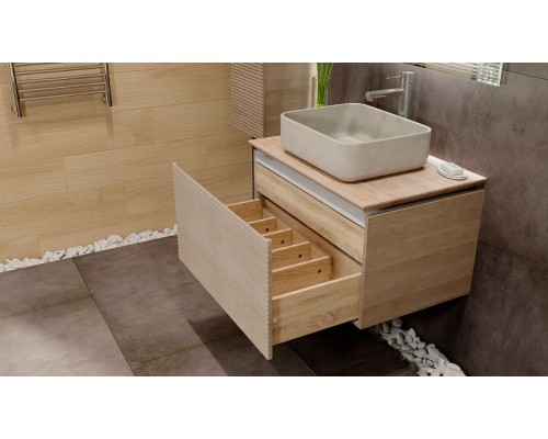 Тумба под раковину Jorno Karat 80 Kar.01.80/P/BuL подвесная Бук светлый