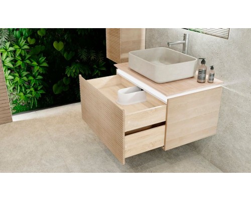 Тумба под раковину Jorno Karat 80 Kar.01.80/P/BuL подвесная Бук светлый