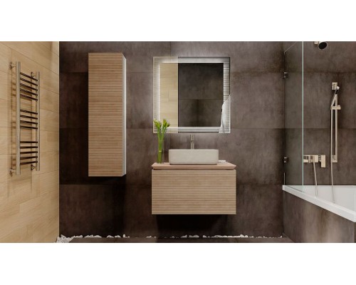 Тумба под раковину Jorno Karat 80 Kar.01.80/P/BuL подвесная Бук светлый