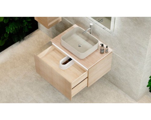 Тумба под раковину Jorno Karat 80 Kar.01.80/P/BuL подвесная Бук светлый