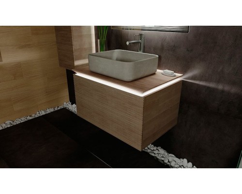 Тумба под раковину Jorno Karat 80 Kar.01.80/P/BuL подвесная Бук светлый