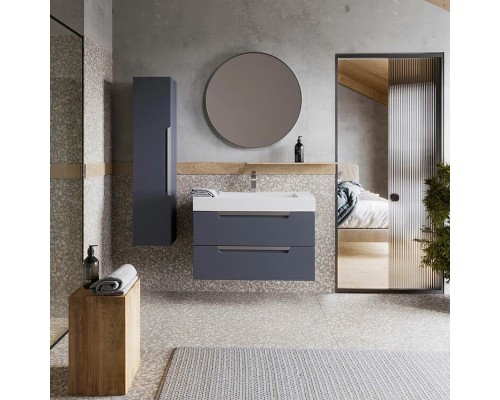 Тумба под раковину Aqwella Cube 90 CUB0109GR подвесная Серая матовая