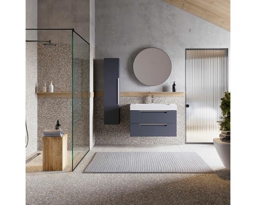 Тумба под раковину Aqwella Cube 90 CUB0109GR подвесная Серая матовая