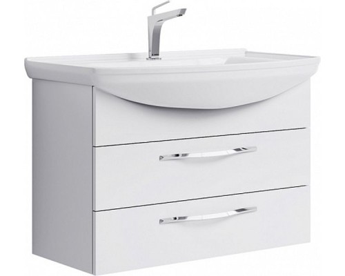 Тумба под раковину Aqwella Аллегро 85 Agr.01.08/2 подвесная Белая