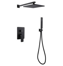 Душевая система Abber Weiss Insel AF8018B Черная матовая