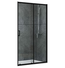 Душевая дверь Abber AG30170B 170x190 профиль Черный стекло прозрачное