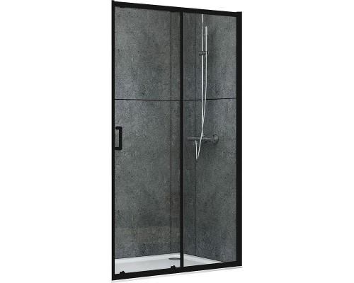 Душевая дверь Abber AG30170B 170x190 профиль Черный стекло прозрачное