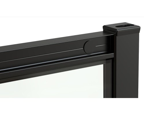 Душевая дверь Abber AG30170B 170x190 профиль Черный стекло прозрачное