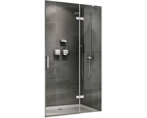 Душевая дверь Abber Zart 90 AG08090 профиль Хром стекло прозрачное