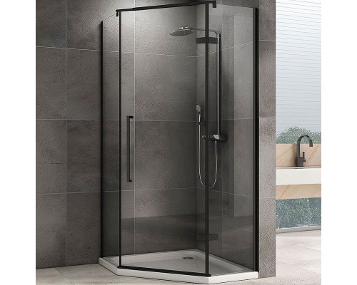 Душевой уголок Abber Ewiges Wasser 80х80 AG05080B профиль Черный стекло прозрачное