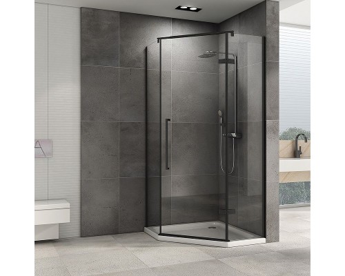 Душевой уголок Abber Ewiges Wasser 80х80 AG05080B профиль Черный стекло прозрачное