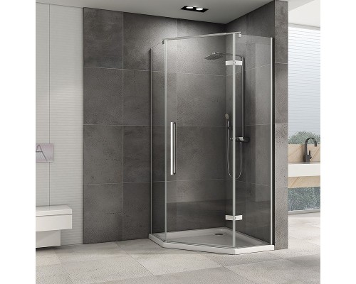 Душевой уголок Abber Ewiges Wasser 80х80 AG05080 профиль Хром стекло прозрачное