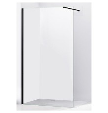 Душевая перегородка Abber AG61100B 100x200 профиль Черный стекло прозрачное