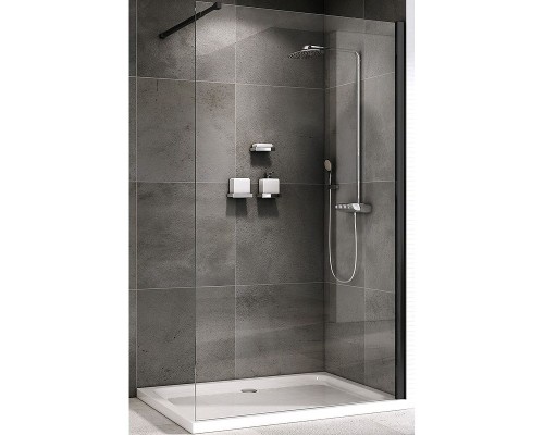 Душевая перегородка Abber Immer Offen 120 AG61120B8 профиль Черный стекло прозрачное