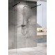 Душевая перегородка Abber Immer Offen 120 AG68120B8 профиль Черный стекло прозрачное