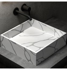 Раковина-чаша Abber Blitz 40 AS2502GB Белый мрамор