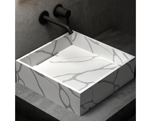 Раковина-чаша Abber Blitz 40 AS2502GB Белый мрамор