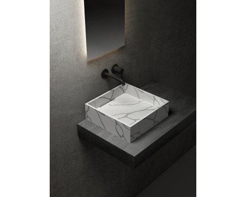 Раковина-чаша Abber Blitz 40 AS2502GB Белый мрамор