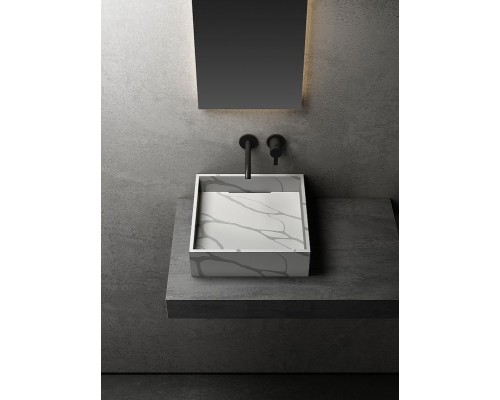 Раковина-чаша Abber Blitz 40 AS2502GB Белый мрамор