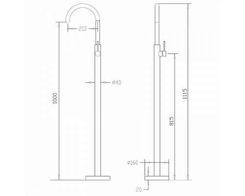 Смеситель для раковины Abber Wasser Kreis AF8141 Хром