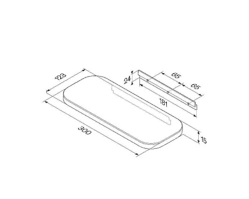 Металлическая полка AM.PM Func A8F37600 Хром