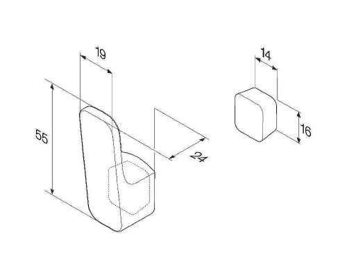 Крючок AM.PM Func A8F35500 Хром