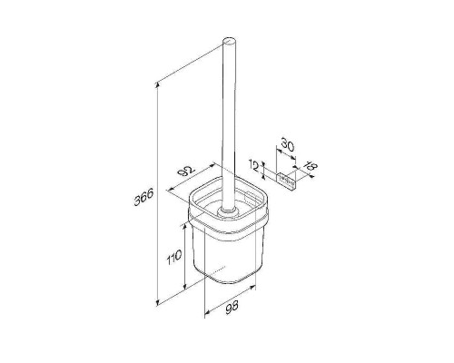 Ершик для унитаза AM.PM Func A8F33322 Черный матовый