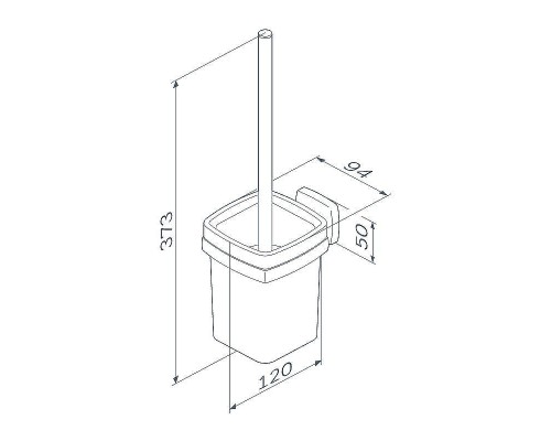 Ершик для унитаза AM.PM Gem A9033422 Черный матовый