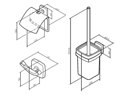 Набор аксессуаров для ванной AM.PM Gem AK90T1703W Хром
