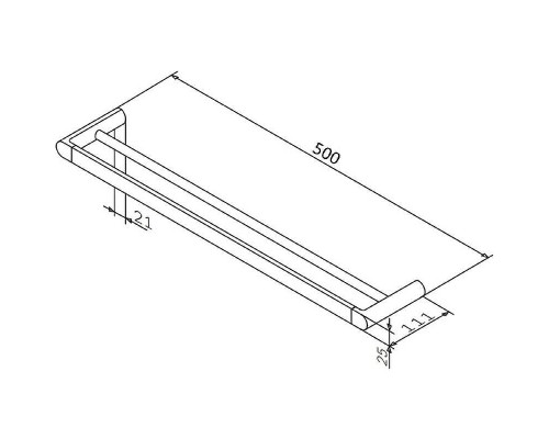 Полотенцедержатель AM.PM Inspire A50335400 двойной Хром