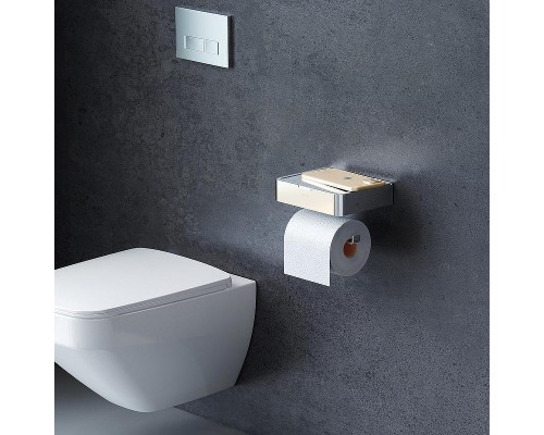 Держатель туалетной бумаги AM.PM Inspire 2.0 A50A341500 с полкой с контейнером Хром