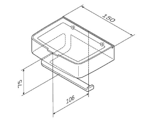 Держатель туалетной бумаги AM.PM Inspire 2.0 A50A341500 с полкой с контейнером Хром