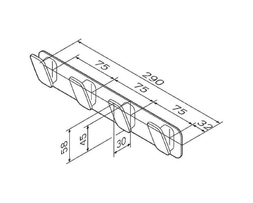 Вешалка для полотенец AM.PM Inspire 2.0 A50A35900 Хром
