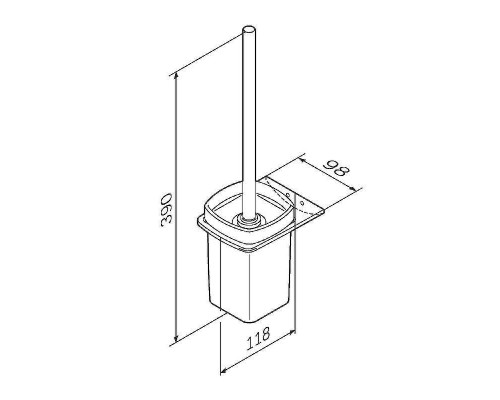 Ершик для унитаза AM.PM Inspire V2.0 A50A33422 Черный матовый
