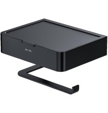 Держатель туалетной бумаги AM.PM Inspire V2.0 A50A341522 с полкой с контейнером Черный матовый
