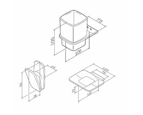 Набор аксессуаров для ванной AM.PM Inspire V2.0 AK50B1003B Черный матовый