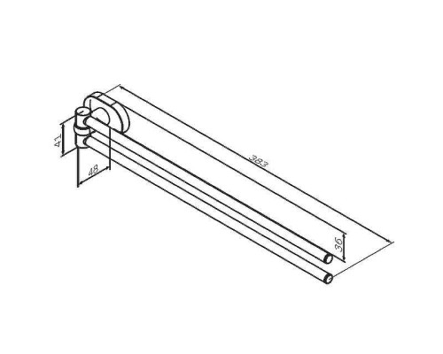 Полотенцедержатель AM.PM Sense A7432600 поворотный Хром