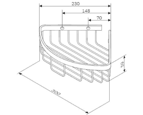 Полка корзина AM.PM Sense L A7452200 угловая Хром