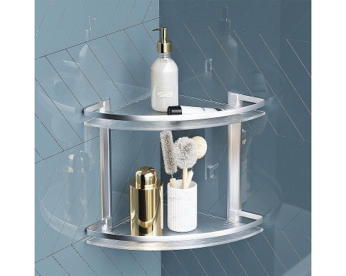 Стеклянная полка AM.PM Sense L A7456200 угловая Серебристая