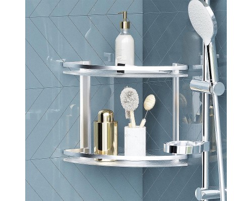 Стеклянная полка AM.PM Sense L A7456200 угловая Серебристая