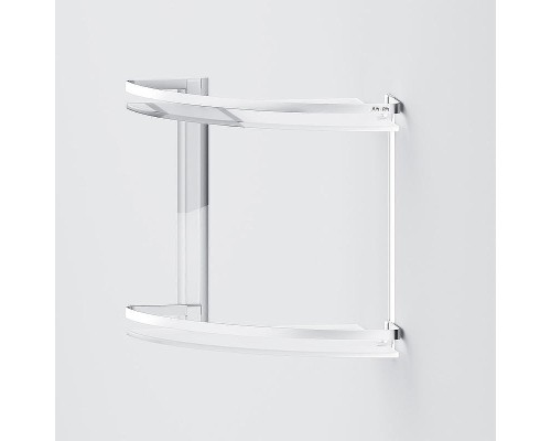 Стеклянная полка AM.PM Sense L A7456200 угловая Серебристая