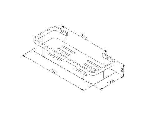 Полка корзина AM.PM Sense L A7453222 Черная матовая