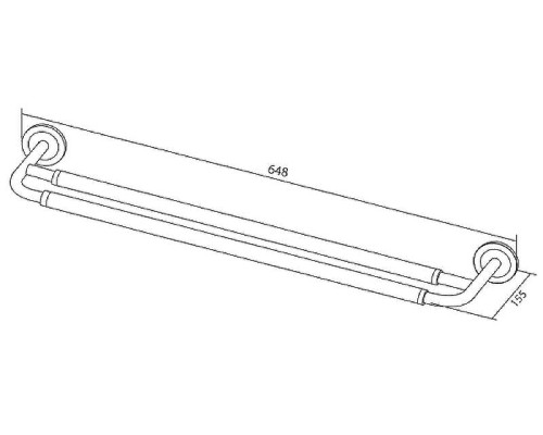 Полотенцедержатель AM.PM Serenity A40336400 двойной Хром