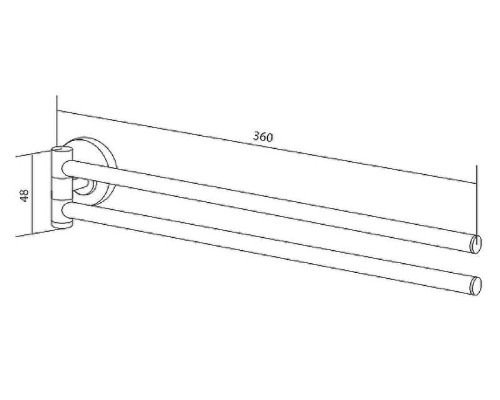 Полотенцедержатель AM.PM Serenity A4032600 поворотный Хром