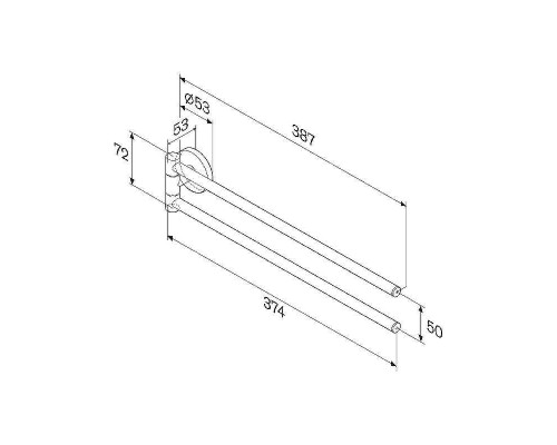 Полотенцедержатель AM.PM X-Joy A85A32622 поворотный Черный матовый